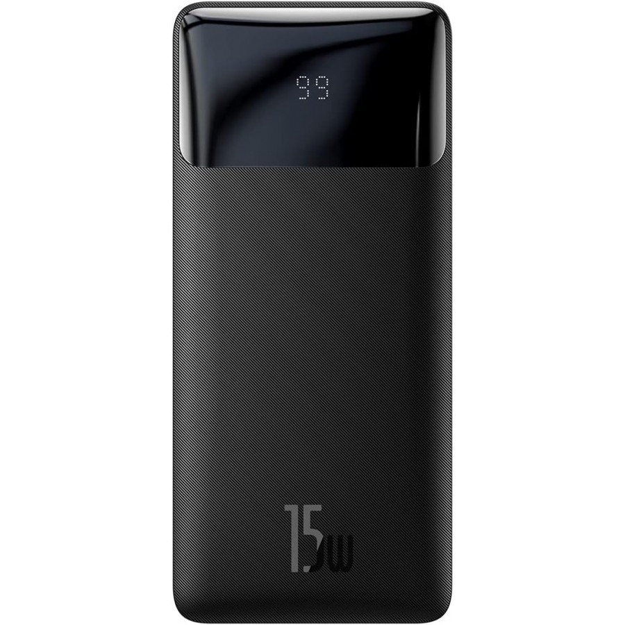 Baseus Bipow Dijital Ekranlı 15W 30.000 mAh Powerbank Siyah