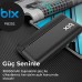 Bix PB302 Dört Portlu PD + 3x USB 22.5W QC Şarj Destekli 30000 mAh Powerbank (Black)