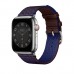 Apple Watch Hermès - 45 mm Simple Tour Jumping Rouge Sellier/Bleu Saphir