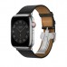 Apple Watch Hermès - 45 mm Simple Tour Boucle Déployante Noir Swift Deri