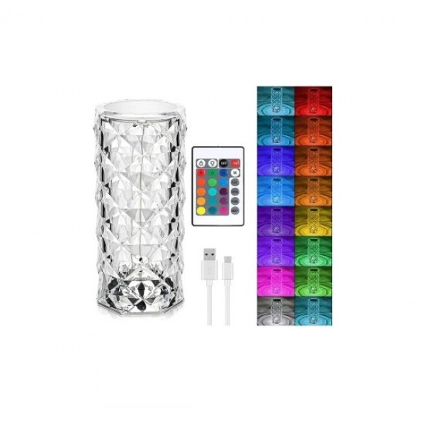 Jewelry Bluetooth Hoparlör Özellikli Kumandalı Kristal Dev 16 Rgb R…