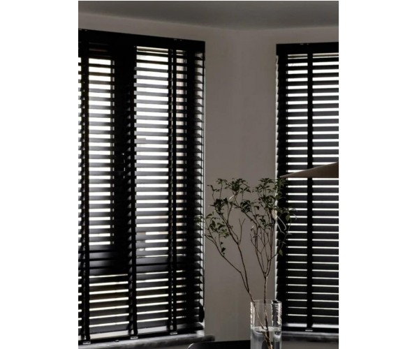  Wooden Blinds Doğal Ahşap Jaluzi Perde 50mm, Alüminyum Kasalı Jal…