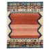 Tekno Trust Kırmızı Dalen Etnik Desenli El Dokuma Yün Halı Kilim 110 x 142 cm Mutfak Düz Saçak Yünlü