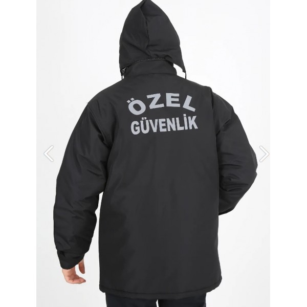 Güvenlik Kaban (Gizli Kapşonlu,Armalı ve Sırt Baskılı,Özel Güv…