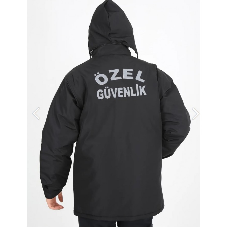Güvenlik Kaban (Gizli Kapşonlu,Armalı ve Sırt Baskılı,Özel Güvenlik)