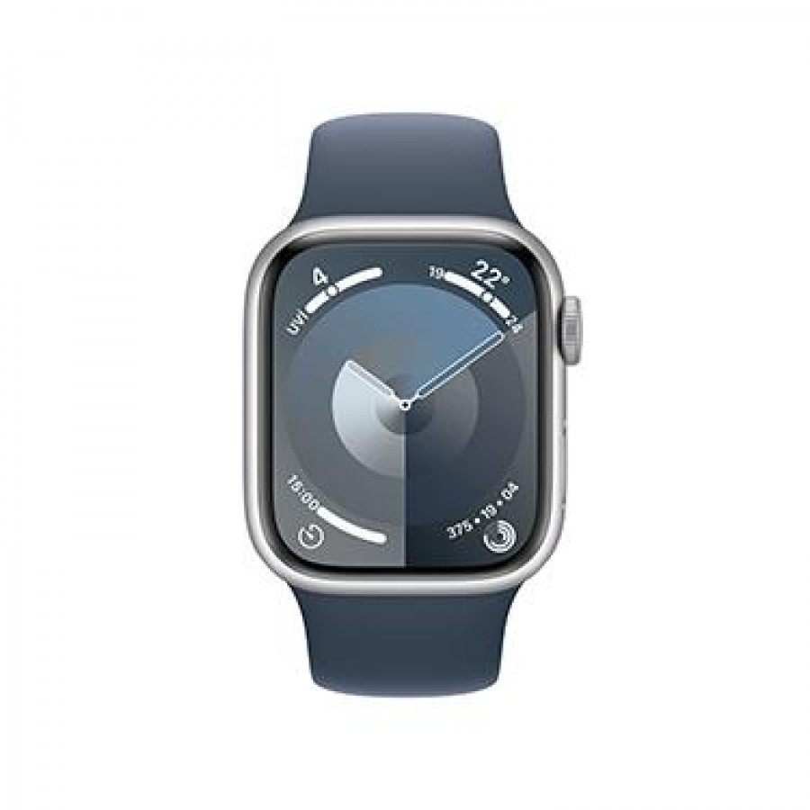 Apple Watch Series 9 GPS + Cellular 41mm Akıllı Saat with Storm Blue Sport Band - S/M
