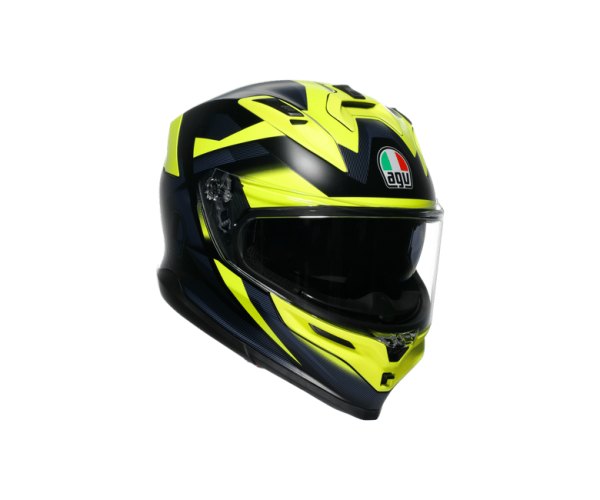 Agv K7 MPLK Glımpse Matt Black Yellow Fluo Kapalı Kask&hellip;