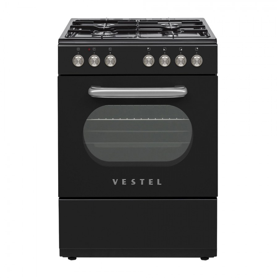 Vestel Retro SF 84011 DG Siyah 4 Gözü Gazlı A Enerji Sınıfı Solo Fırın