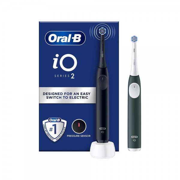 Oral-B iO2 Serisi Şarjlı Diş Fırçası 2'li Avantaj Paketi -Siyah/Yeş&hellip;